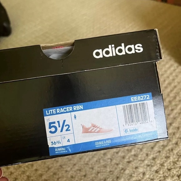 NWT Adidas Women’s Lite Racer RBN running shoes sized 5.5 - in original box - Picture 5 of 7